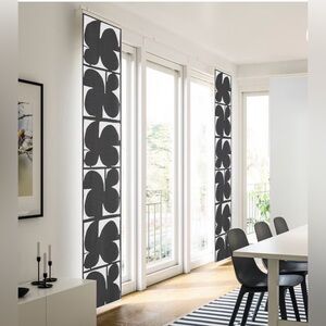 IKEA SMÅSTÄVMAL
Panel curtain, black/white, 24x120 " x 2